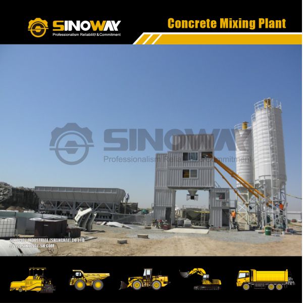 Twin Shaft Ready Mix Concrete Mixing Plant