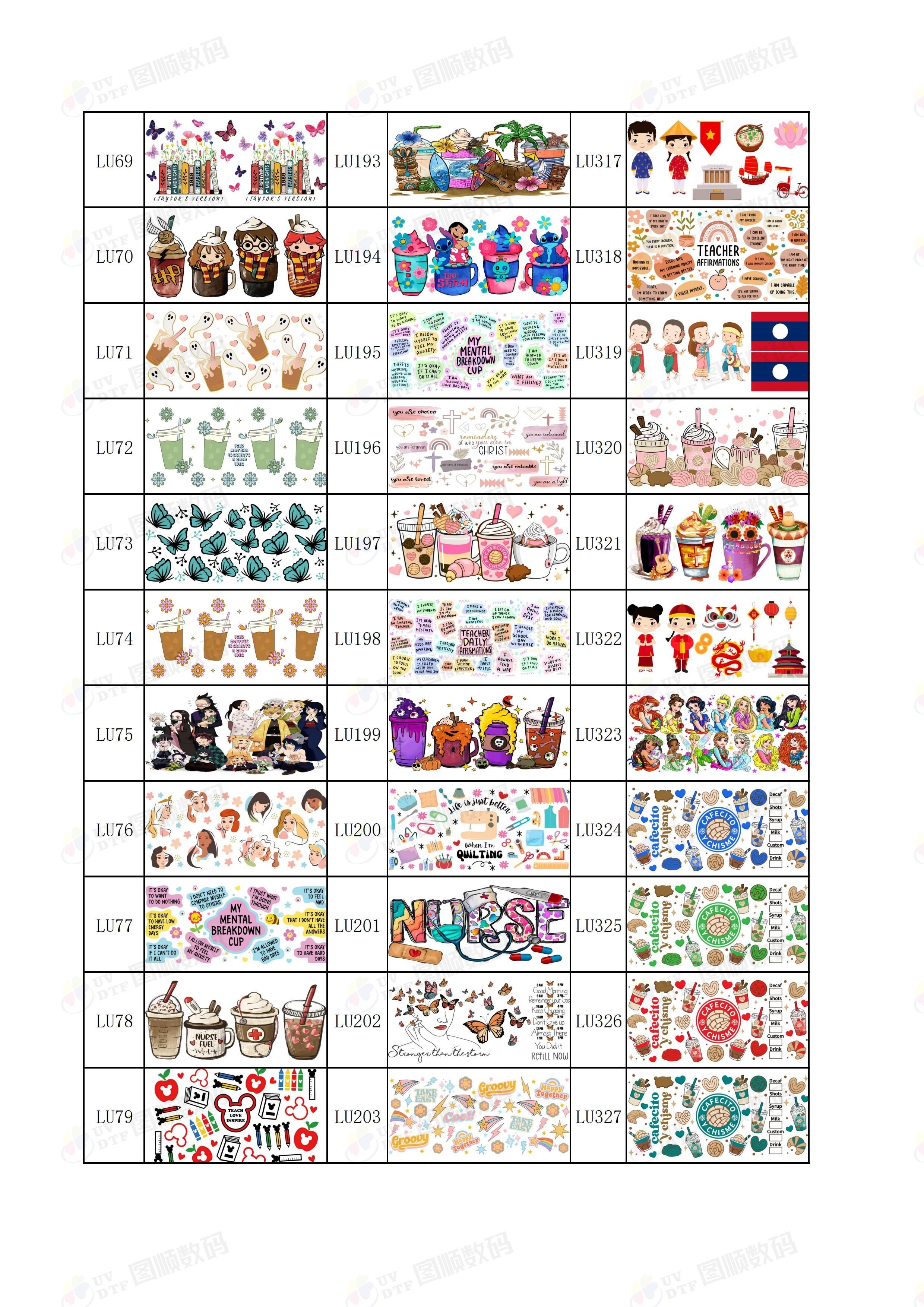0.1mm Removable Printable UV DTF Cup Transfer Paper For Glass