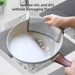 KILINE Multipurpose Kitchen Supplies Microfiber Wire Dishcloth Non Scratch Layer