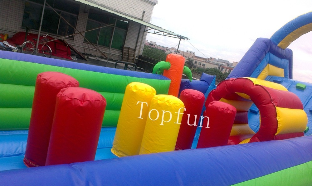 PVC Tarpaulin Inflatable Sports Games / Inflatable Obstacle Course For Kids