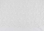3D Polyester White Embroidered Lace Fabric , Wedding Dress / Wedding Gown Lace