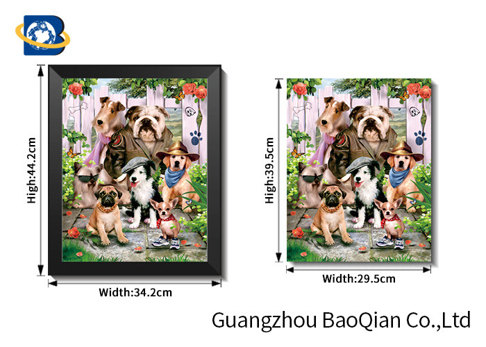 Eco-Friendly Material 3d Wallpaper , Latest 3d Picture Of Cute Lovely Pet Dog / Cat