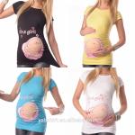 Screen Printed Funny Womens Maternity Clothes Breastfeeding T Shirts Summer
