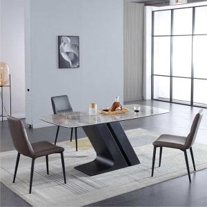 Wholesale Dining Room Sets 6 Chairs With Z Metal Legs Stone Top Tables For Sale from china suppliers