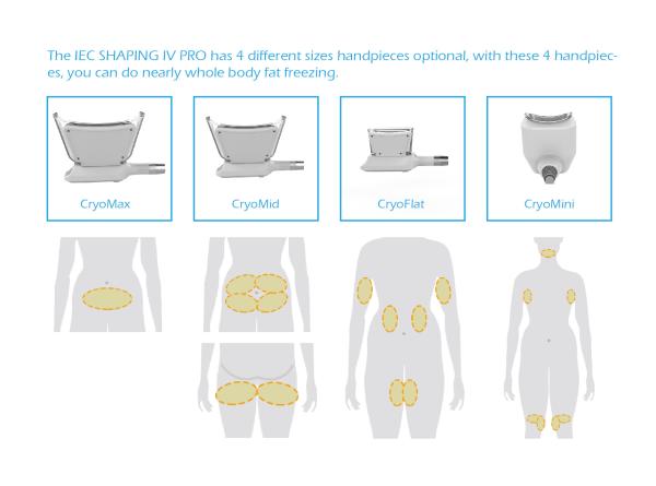 Vertical cryolipolysis machine / cryolipolysis / anti freeze membrane for 4