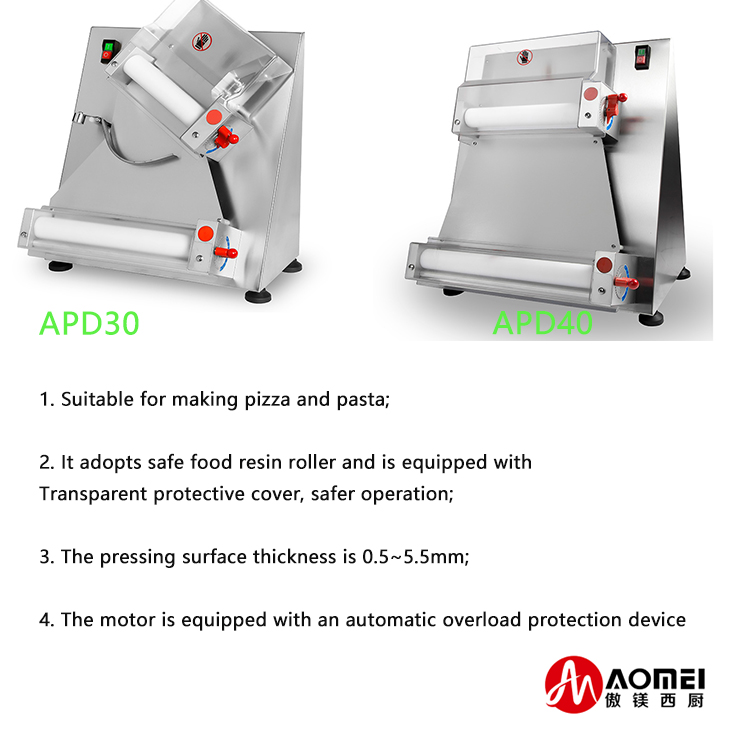 20 PCS/MIN Electric APD40 Stainless Steel Pizza Dough Press Machine for Dough Rolling