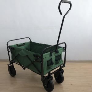 Wholesale Leisure Folding Beach Wagon Green Utility Wagon With Air Wheel 80kgs from china suppliers