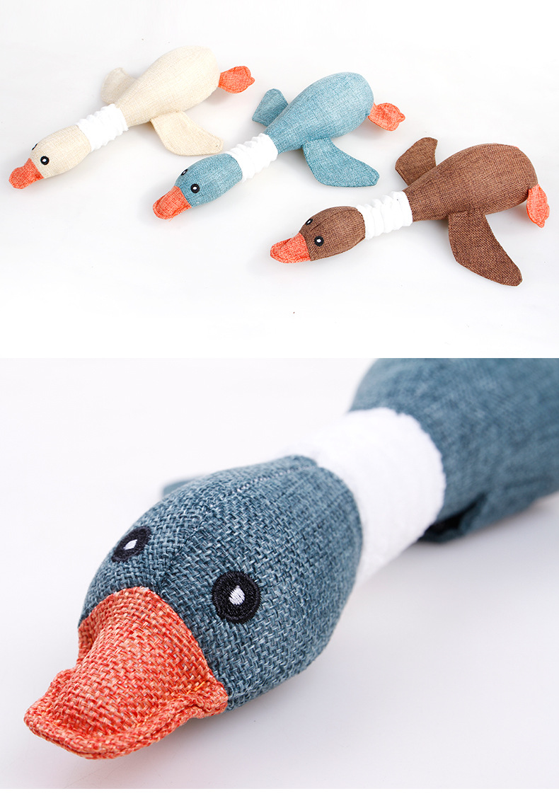 Dog Toy Pet Puppy Chew Plush Squeaky Wild Goose Teddy Puppy Keep Your Dog Active
