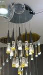 Nordic Light Luxury Silver Mountain Crystal Chandelier for Villa Duplex