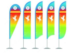 Wholesale Colorful Personalized Advertising Flags , Vertical Roadside Flags And Banners For Businesses from china suppliers
