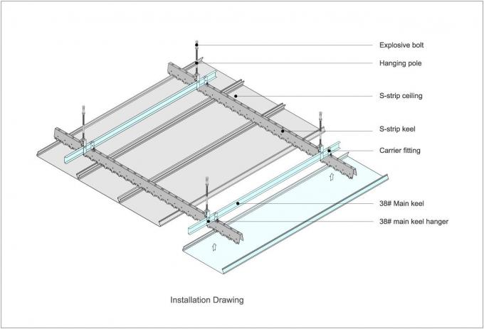 300x300mm 600x1200mm Aluminum Ceiling Panel Powder Coating Anti Corrosion 0