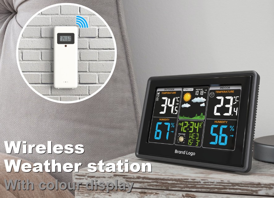 RCC Time Wireless Weather Station with Thermometer Humidity and Customized Support OEM