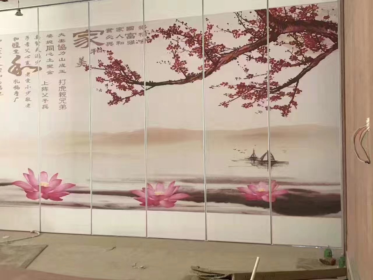Soundproof And Acoustic Sliding Folding Partitions MDF + Melamine Material