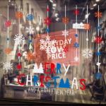 Snowflakes Christmas Wall Stickers Room Home Decoration Door PVC 3D Non - Toxic