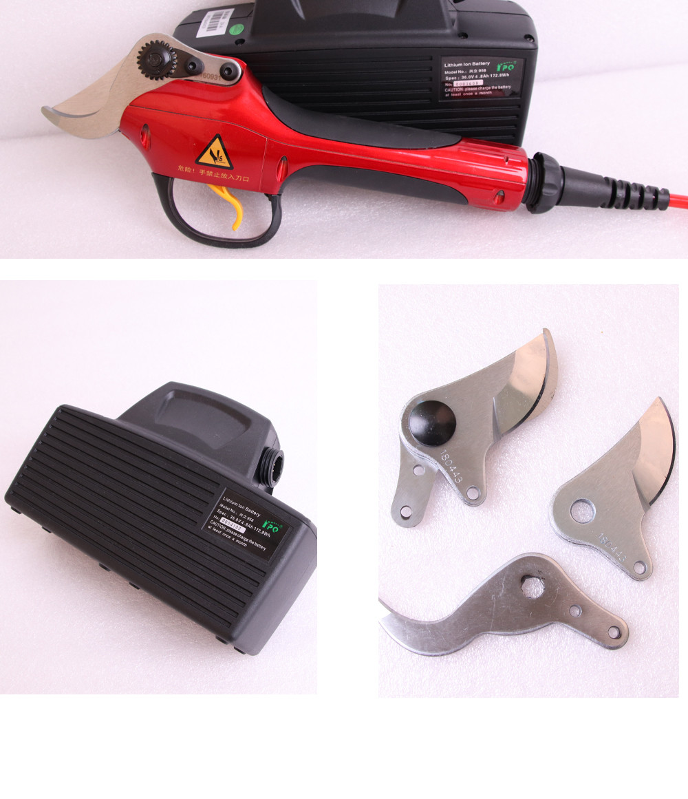 Swansoft 36V Rechargeable Electric Fruit Gardening Pruning Shears 3.0CM Electric Bypass Pruner