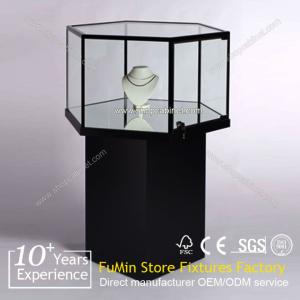 Wholesale Mordern Titanium Alloy Glass Display Showcase,Glass Jewelry Display Cabinet from china suppliers