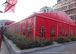 Red Roof Wedding Marquee Tents For 200 People With Clear Windows