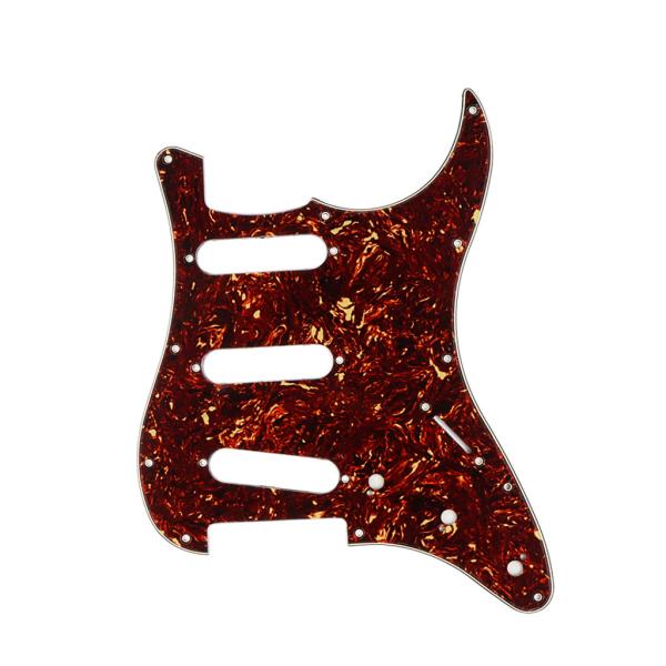 3Ply 11-Hole SSS Electric Guitar Pickguard Magma Red Scratch Plate For
