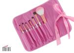 Pink waterproof Bag Makeup Brush Cylinder Including Contour Brush