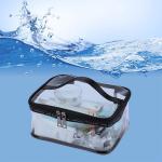 Double Zipper Travel Transparent PVC Cosmetic Bag