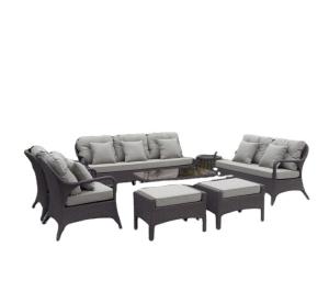 Wholesale Waterproof Fabric Cushion Modern Design Aluminum Rattan Garden Sofa Set for Outdoor Patio from china suppliers