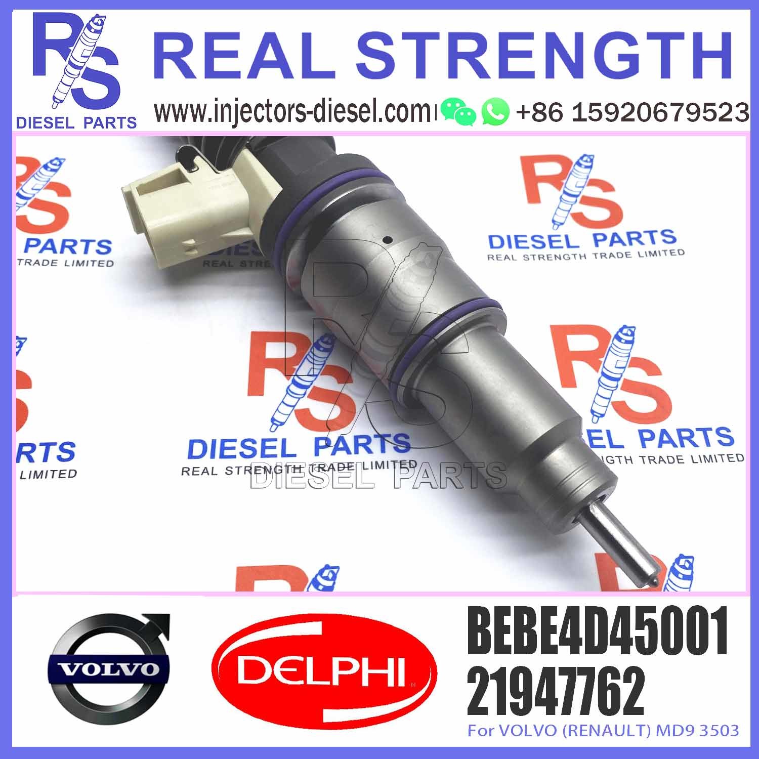 Diesel Fuel Injector 21947762 BEBE4D45001 E3.18 for V-O-L-V (RENAULT) MD9 3503