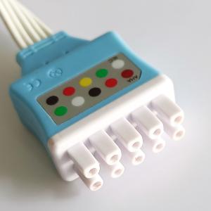 Wholesale PVC Patient Cable For Ecg Machine , Compatible GE Healthcare Ecg Electrode Cable from china suppliers