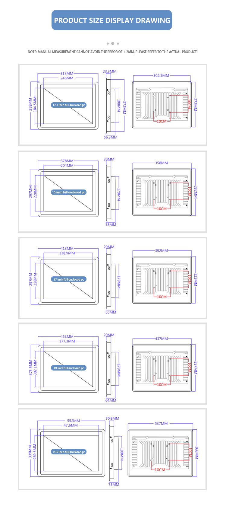12.1inch Bestview Industrial Embedded Touch Screen Monitor Android All In One Panel PC
