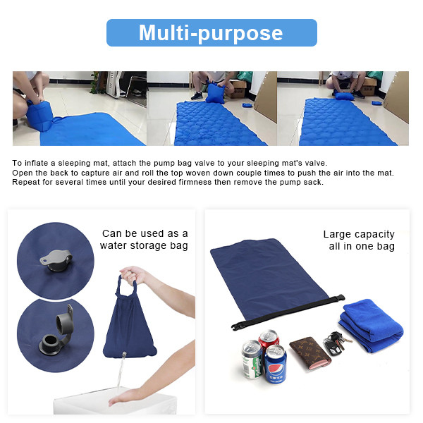 Ultralight Pump Sack Roll Top Compression All Season Sleeping Bag For Camping Sleeping Pad