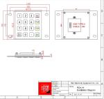 KIOSK IP65 / IK07 16 Keys Metal KeyPad Stainless Steel Keypad waterproof