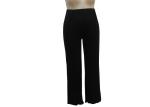 Anti Pilling Black Wide Leg Ladies Casual Pants Jersey Outdoor Sports Wear