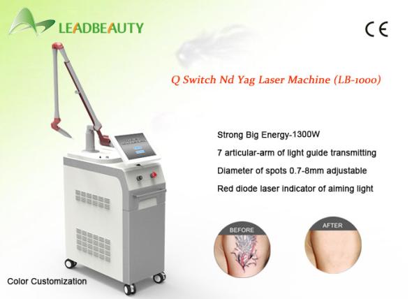 1064nm / 532nm / 1320nm Q Switch Nd Yag Laser Tattoo Removal Machine Water