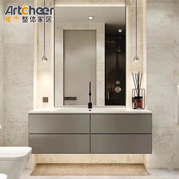 Modular Contemporary Make Up Luxury Bathroom Vanity Cabinet Combo Euro Style