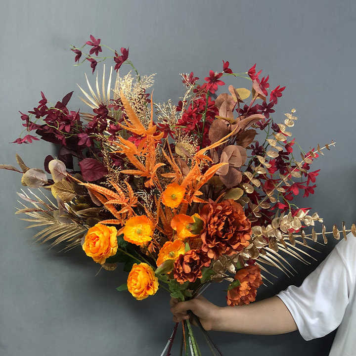 Bouquet De Fleurs Artificielles Material Artificial Flowers for Home Wedding Decoration Bouquet
