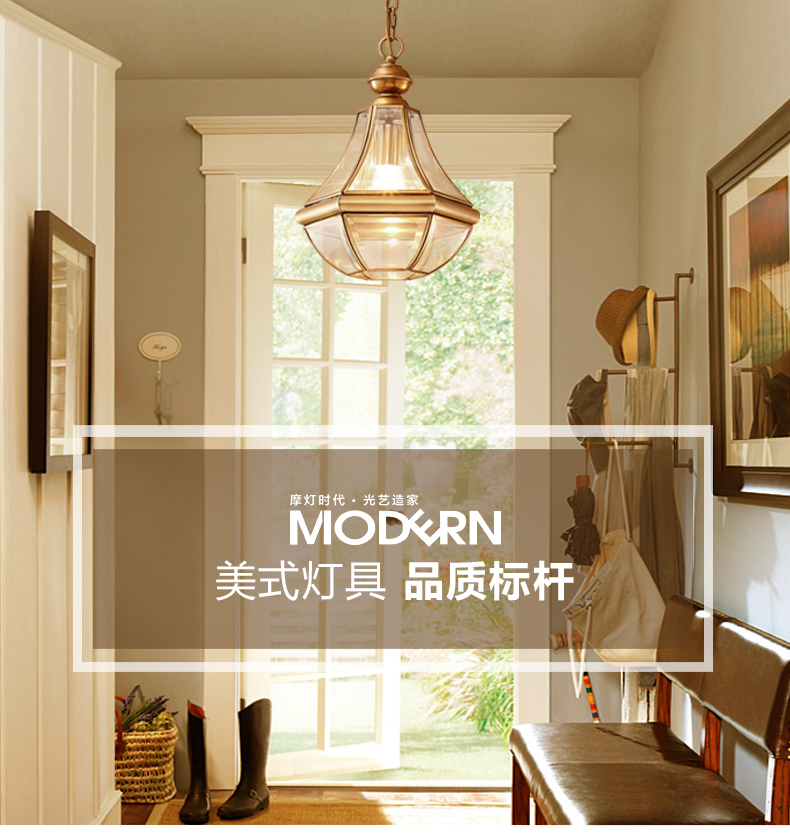 Europe Lustre Copper Led Pendant Chandeliers Lamp Glass Corridor Led Chandelier(WH-CI-140)