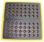 Rotational Moulding 4 Drum Spill Containment Pallet PE Yellow 1300*1300*300mm