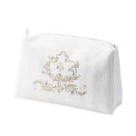 Embroidery 23mm*150mm Polyester Cosmetic Bag For Business Travel