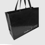 Hand Length Handle Custom Logo Printed Luxury Black Shoes Clothes Packaging