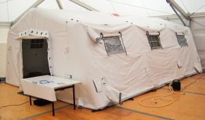 Wholesale Outdoor Large Isolation Inflatable Decontamination Tent With 0.6mm PVC Tarpaulin Material from china suppliers