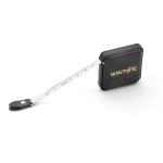 Black Faux Leather Personalised Sewing Tape Measure Soft Square Retractable OEM