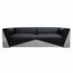 Red Genuine Leather 239cm 3 Seat Aviator Sofa Defaico Furniture