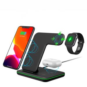 Wholesale 3 In 1 Wireless Charging Stations Dock 15W 2A For IPhone 226.5g from china suppliers