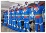 Advertising Oxford Cloth Blue Inflatable Superman With Blower 3m High