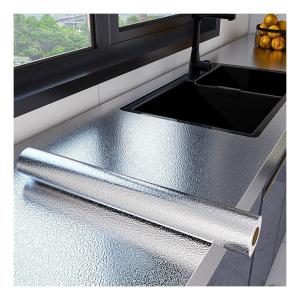 Wholesale High Glossy Waterproof Foil Sticker for Kitchen Wall Anti-Oil and Gold Foil Wallpaper from china suppliers