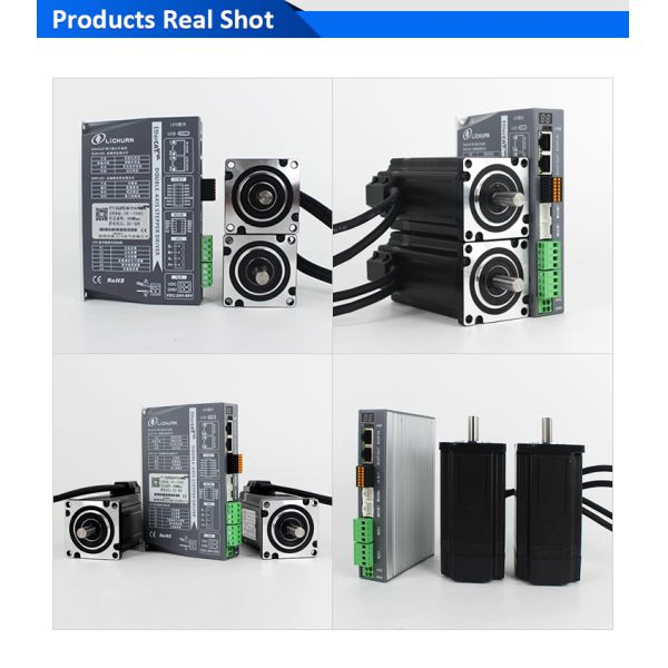 Lichuan 2-Axis DC Closed Loop Stepper Motor Drivers Controller Kit 4.5N.m 2Phase Nema24 DC24V~50V 4.0/4.5/5.0/5.8A 1000PPR