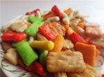 Crunchy Oriental Rice Cracker Mix Palm Oil Healthy Grain Snacks