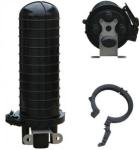 Black color Plastic Dome / Vertical Fiber Optic Splice Closure ( 12, 24, 36, 48,