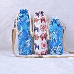 Neck Strap Cotton Canvas Wine Bottle Carry Bag