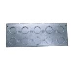 4 Gang Mansory Steel Conduit Box 1.60mm Thickness Zinc Plated 1/2" 3/4"