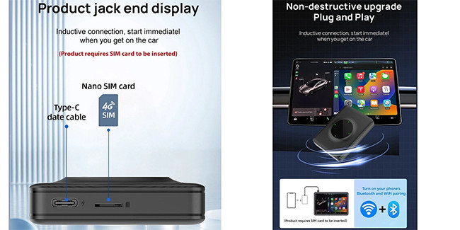 Activator Navigation Tesla Carplay Adapter Model 3 X Y S Wireless CarPlay Box